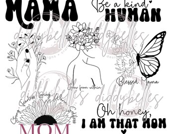 Mother's Day SVG Bundle, Mom Designs, Cricut & Silhouette Files (Commercial Use)