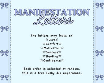 Handwritten Manifestation Letter | Spiritual Encouragement, Comfort Gift