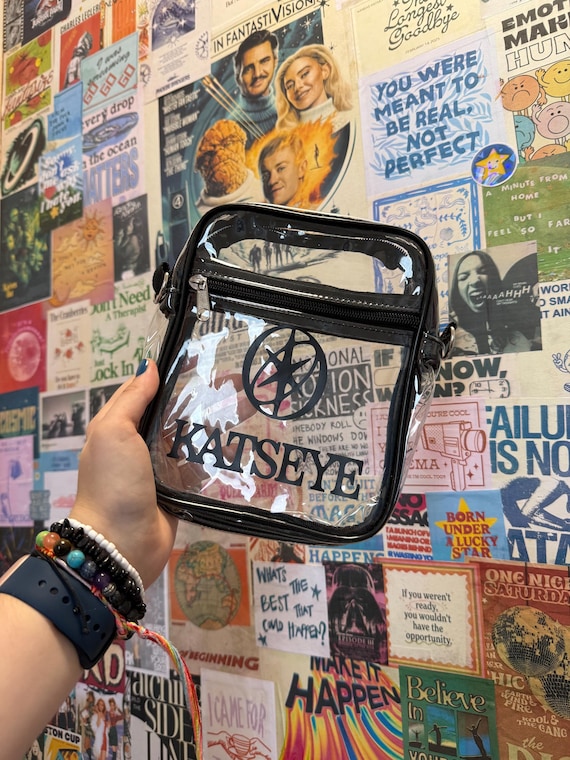Katseye Inspired Clear Concert Bag | K-Pop Fan Stadium Approved Bag | Transparent Crossbody | Fangirl Gift