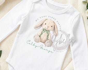 Personalised My First Easter Baby Bodysuit | Custom Name Bunny Vest | Newborn Gift | Outfit