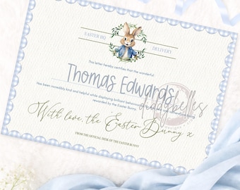 Personalized Easter Bunny Certificate | Easter Keepsake Gift - Pay What You Can Afford