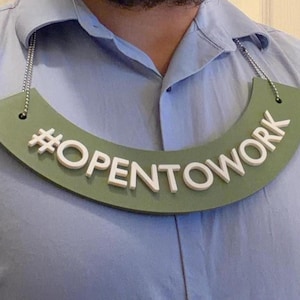 OpenToWork Necklace - Networking Career Pendant