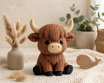Highland Cow Bruno 3D gedruckte Sammelfigur