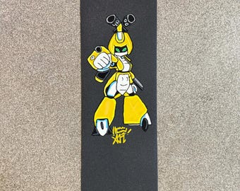 Custom medabee from medabots skateboard grip tape 9 inch Jess up