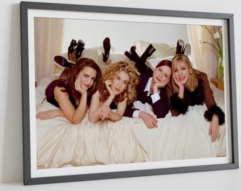 Vintage Tjejer Poster 90-tals TV-program, SATC 90-tals sitcom-tryck, Retro sovrumsväggdekor