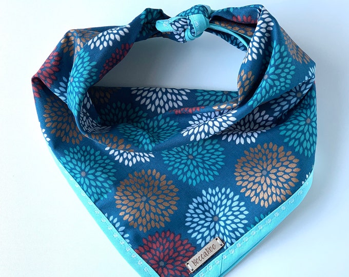 The Dahlia Dog Bandana Classic Size with Intricate Stitching