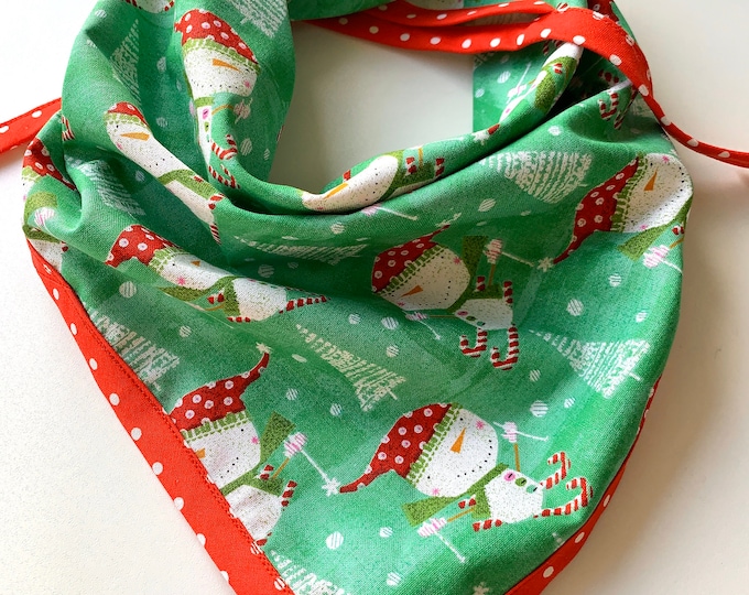 The Skiing Snowman Dog Bandana (Jumbo Size)