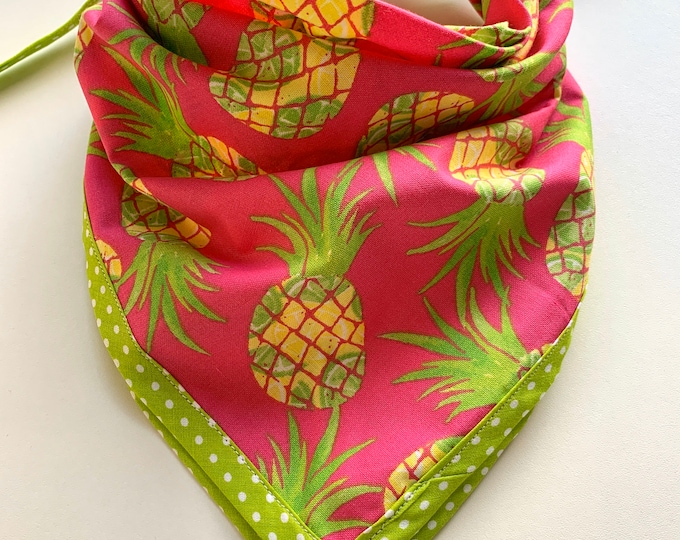 The Pink Pineapple Dog Bandana (Jumbo Size)