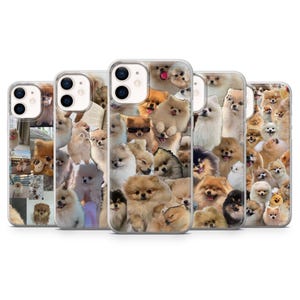 Pomeranian Telefonskal Söt Hund Spitz Fodral för iPhone 17Pro 16 15 14 13 12, Samsung S25, S24, S23Fe, S22, A16, A26, A56, Pixel 10, 9Pro