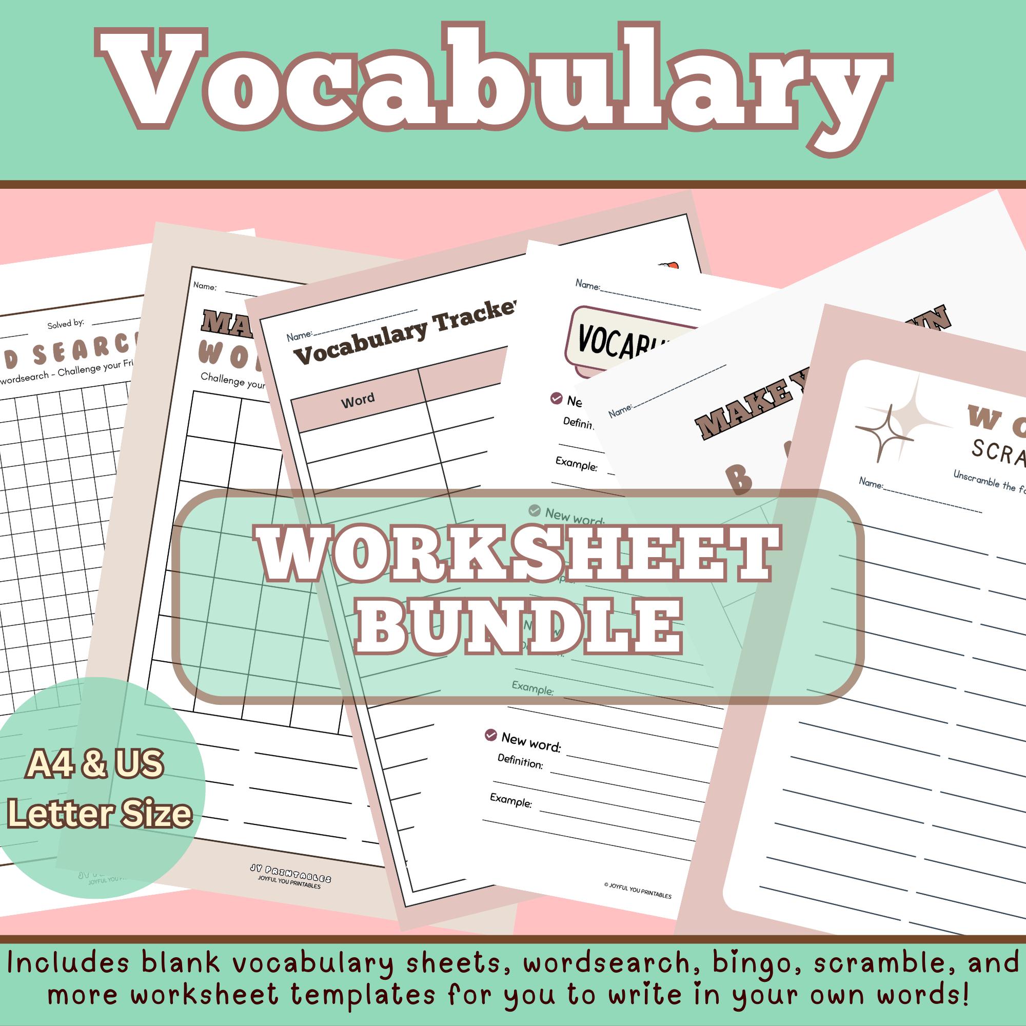Make Your Own Worksheet Bundle | Blank Wordsearch , Bingo , Bookmarks ...