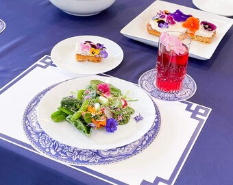 Placemat azul / Configuración de lugar / Imprimible / Día de la Madre / Tapete de lugar imprimible