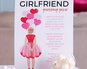 Juego de San Valentín, Juego de Galentines, Fiesta de San Valentín, Fiesta de Galentines, Imprimible