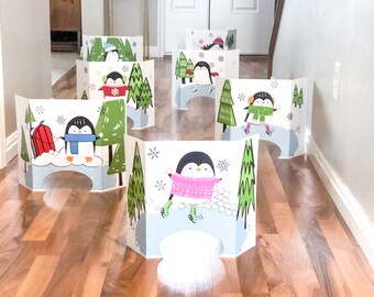 Juego de Navidad / Juego de aula / Fiesta de invierno / Juego de golf / Descarga digital / 12"x18" / Juego de fiesta de Navidad / Fiesta de pingüinos / Golf