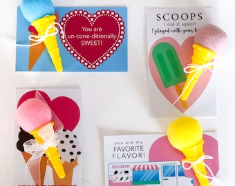 Helado San Valentín / Imprimible / Digital / Helado