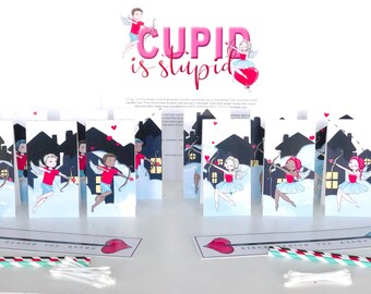 Juego de San Valentín / 8."'x11" & 12"x18" / Juego de aula / Juego de fiesta de San Valentín / Estúpido juego de Cupido / San Valentín / Fiesta de amor / Juego de dardos