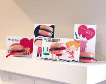 Diner Valentine / Hamburguesa Valentine / Milkshake Valentine / Imprimible Valentine / 50's Valentine / Digital Valentine / Valentine