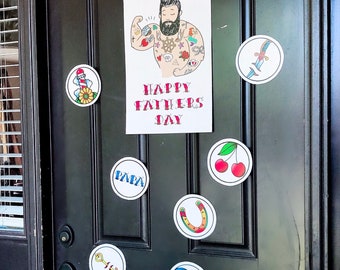 TATTOO DAD / Father's Day Door Kit / Father's Day Printable / Father's Day Decor / Father's Day Gift / Digital Father's Day / Gift for Dad