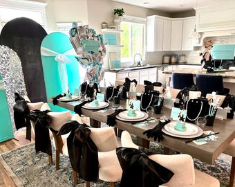 Fiesta de Desayuno en Tiffany / Baby Shower / Despedida de soltera / Fiesta de cumpleaños / Digital / Descarga / Audrey Hepburn / Fondo / Decoración / Imprimible