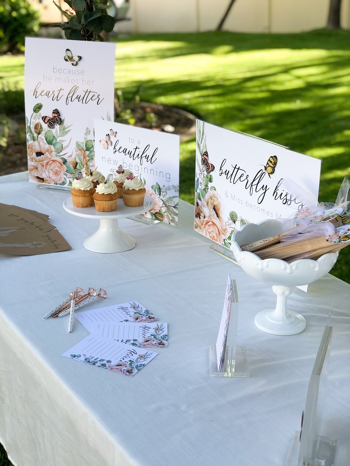 Butterfly Bridal Shower / Wedding Shower / 3D art / Printable Etsy