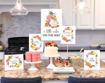Little Cutie Baby Shower / Citrus Baby Shower / DIY Baby Shower / Imprimible / Fresh Baby Shower