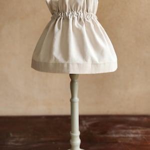 Linen Ruffle Lampshade Cover | Handmade Shade Slip Cover | French Country Lamp Shade | IKEA Shade Cover | Neutral Home Decor