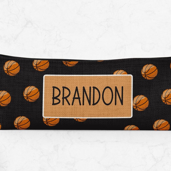 Personalized Pencil Case | Kids Pencil Pouch | Back to School Supplies | Kids Personalized School Supplies | Basketball Pencil Case