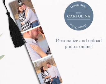 Personalized Bookmark, Custom Bookmark, Photo Bookmark, Personalized Gift, Readers gift, Gift for Mom, Metal Bookmark, Fab Three Bookmark