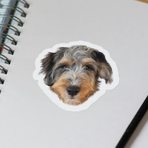 Personalized Pet Sticker, Pet Photo Sticker, Waterproof Water Bottle Sticker, Dog Laptop Sticker, Cat Face Sticker, Custom Pet Decal