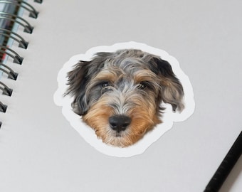 Personalized Pet Sticker, Pet Photo Sticker, Waterproof Water Bottle Sticker, Dog Laptop Sticker, Cat Face Sticker, Custom Pet Decal
