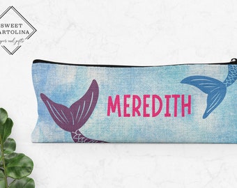 Personalized Pencil Case | Kids Pencil Pouch | Back to School Supplies | Kids Personalized School Supplies | Mermaid | Mermaid Tail