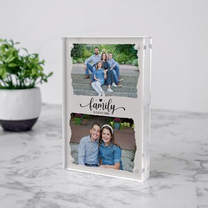 Personalized Photo Gift, Custom Photo Block,Photo Stand,Photo Frame,Magnetic Photo Block,Photo Decoration,Collage Print,Family Is Everything