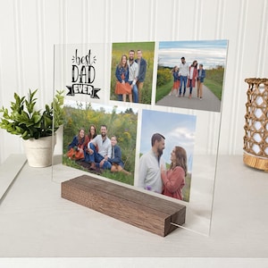 Personalized Photo Plaque, Family Gift, Gift for Him, Photo Gift, Photo Frame, Gift for Father, Gifts for Dad, Acrylic Photo, Dad Word Art