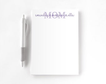 Personalized Notepad, Custom Notepad, Personalized Stationery, Writing Pad, Gift for Mom, Proud Mom, Mom Script Notepad