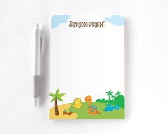 Kids Personalized Notepad, Custom Notepad, Personalized Stationery, Writing Pad, Gift for Kids, Dino Notepad, Kids Dinosaur Notepad