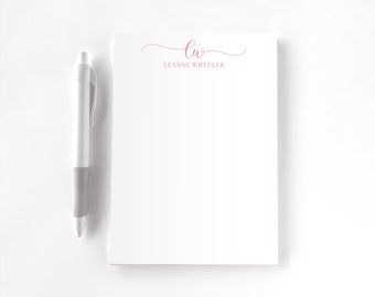 Personalized Notepad, Custom Notepad, Personalized Stationery, Writing Pad, Gift for Her, Modern Script Notepad, Classic Calligraphy Notepad
