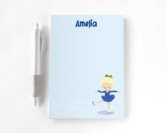 Kids Personalized Notepad, Custom Notepad, Personalized Stationery, Writing Pad, Gift for Kids, Figure Skater Notepad, Figure Skating