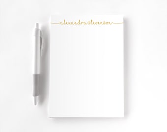 Personalized Notepad, Custom Notepad, Personalized Stationery, Writing Pad, Gift for Her, Calligraphy Notepad, Smooth Script Notepad