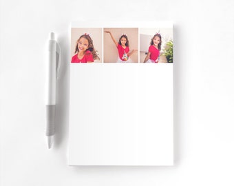 Personalized Photo Notepad, Custom Notepad, Personalized Stationery, Writing Pad, Gift for Her, Family Photo Notepad, Triple Blocks