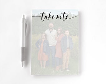 Personalized Photo Notepad, Custom Notepad, Personalized Stationery, Writing Pad, Gift for Her, Family Notepad, Take Note Photo Notepad