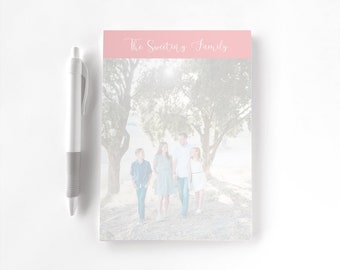 Personalized Photo Notepad, Custom Notepad, Personalized Stationery, Writing Pad, Gift for Her, Family Notepad, Family Photo Notepad