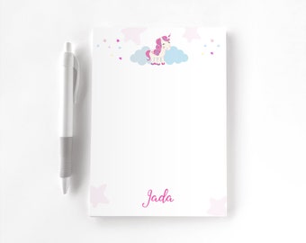 Kids Personalized Notepad, Custom Notepad, Personalized Stationery, Writing Pad, Gift for Kids, Unicorn Notes, Unicorn Notepad