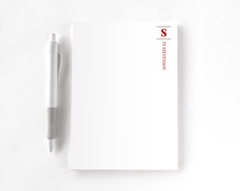Personalized Notepad, Custom Notepad, Men's Stationery, Personalized Stationery, Writing Pad, Gift for Him, Professional Masculine