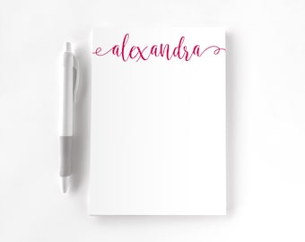 Personalized Notepad, Custom Notepad, Personalized Stationery, Writing Pad, Gift for Her, Calligraphy Notepad, Charming Script Notepad