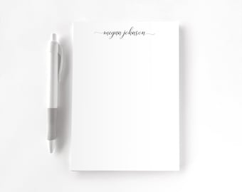 Personalized Notepad, Custom Notepad, Personalized Stationery, Writing Pad, Gift for Her, Modern Script Notepad, Calligraphy Script Notepad