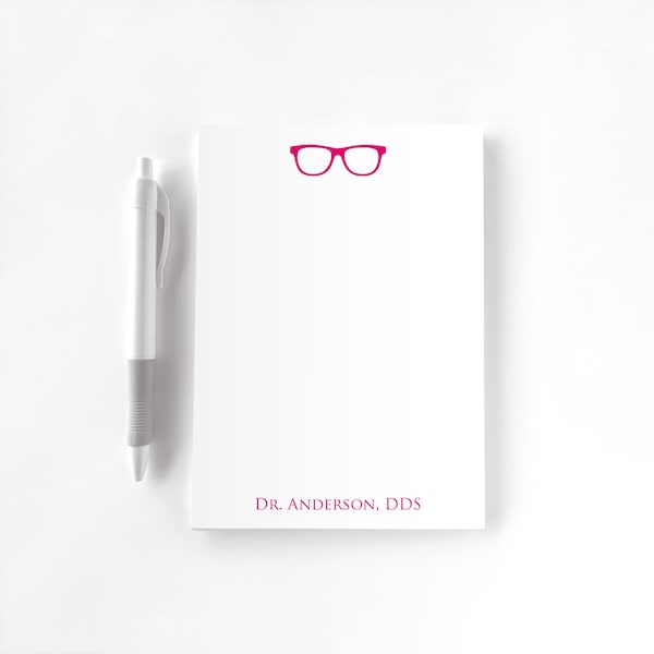 Personalized Notepad, Custom Notepad, Personalized Medical Stationery, Writing Pad, Gift for Eye Doctor, Optometrist Notepad