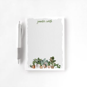 Personalized Notepad, Custom Notepad, Personalized Stationery, Writing Pad, Plant Lover, House Plants Stationery, House Plants Notepad