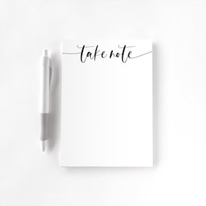 Personalized Notepad, Custom Notepad, Personalized Stationery, Writing Pad, Gift for Her, Modern Simple Notepad, Take Note