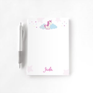 Kids Personalized Notepad, Custom Notepad, Personalized Stationery, Writing Pad, Gift for Kids, Unicorn Notes, Unicorn Notepad