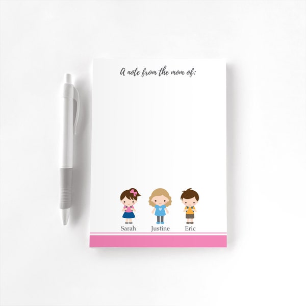 Personalized Notepad, Custom Notepad, Personalized Stationery, Writing Pad, Back to School, Mom of Notepad, Note from the Mom of