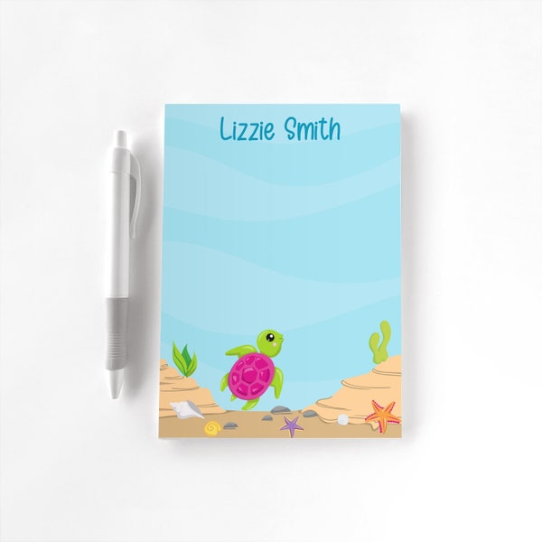 Personalized Notepad, Custom Notepad, Personalized Stationery, Writing Pad, Gift for Her, Sea Life Notepad, Underwater Sea Animal